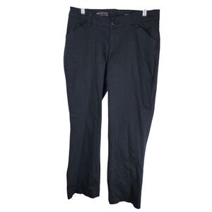 LEE Modern Series Womens Size 14 Black Solid Curvy Fit Chino Pants